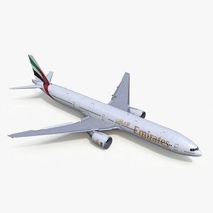 Boeing 777 Emirates Airlines Rigged for Cinema 4D