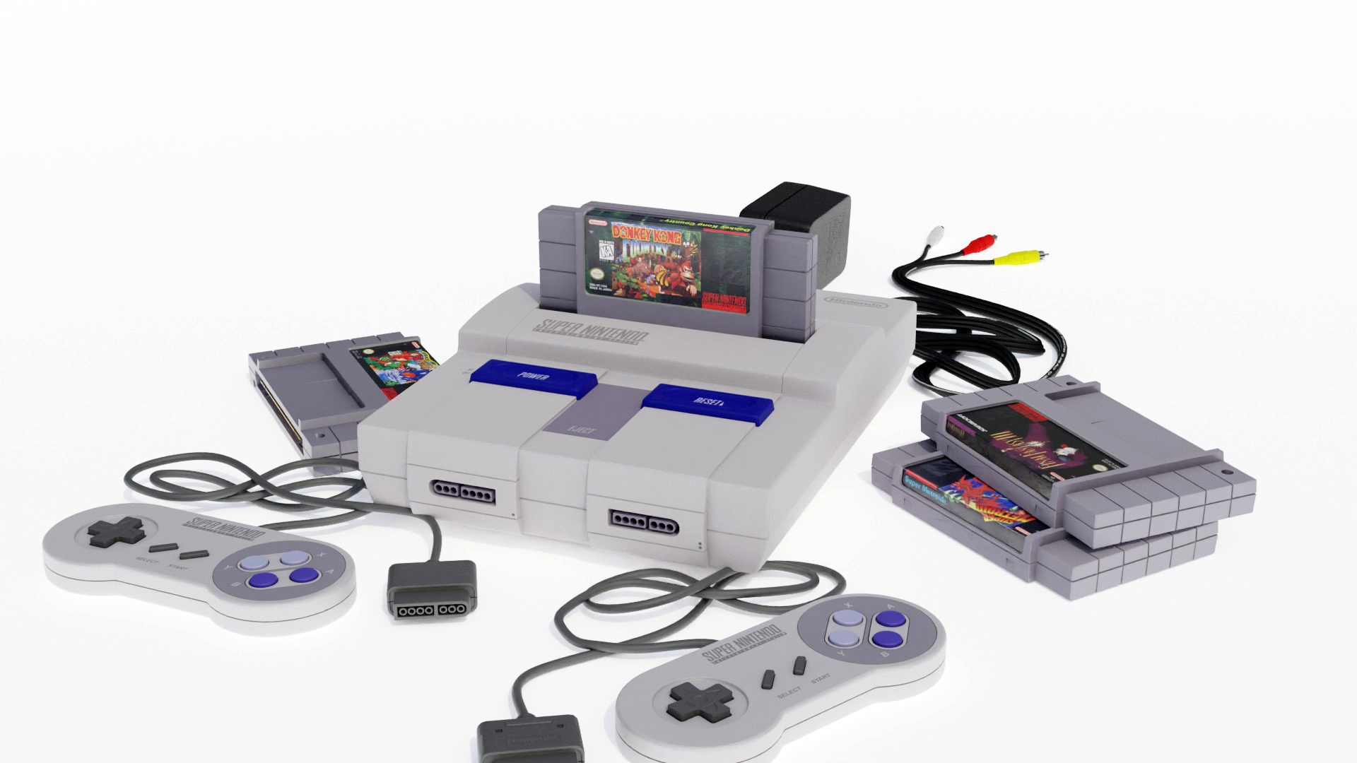 Super Nintendo Entertainment System SNES Collection Model - TurboSquid ...