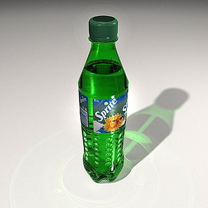 sprite plastic bottle 3d model