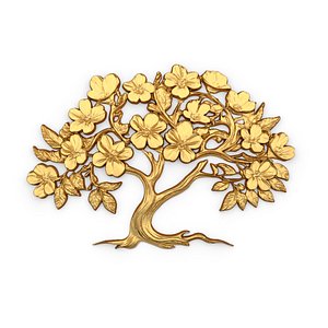mural tree decor set ornament 03 3D model