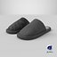 Suede Look Slippers Dark Gray