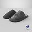 Suede Look Slippers Dark Gray