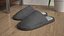 Suede Look Slippers Dark Gray