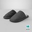 Suede Look Slippers Dark Gray