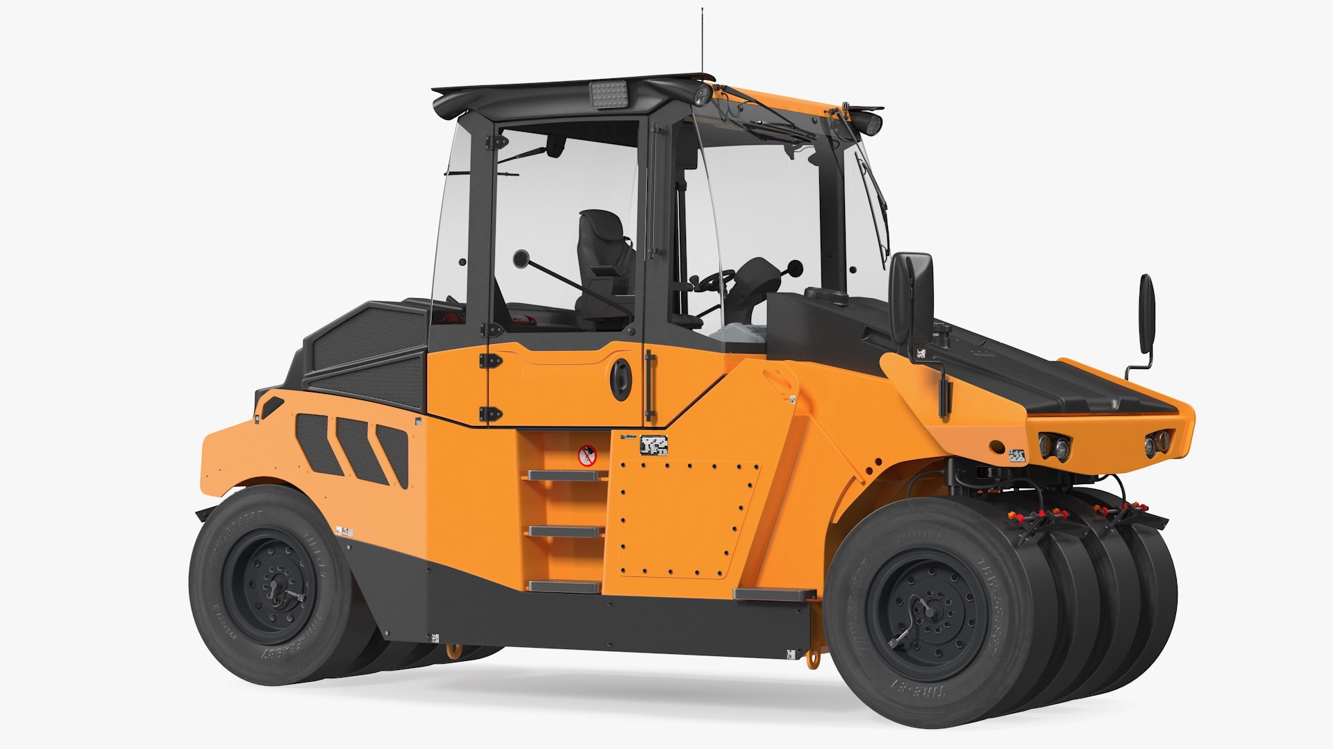 Pneumatic Tyred Road Roller Compactor 3D model preview