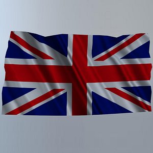 3D flag united kingdom