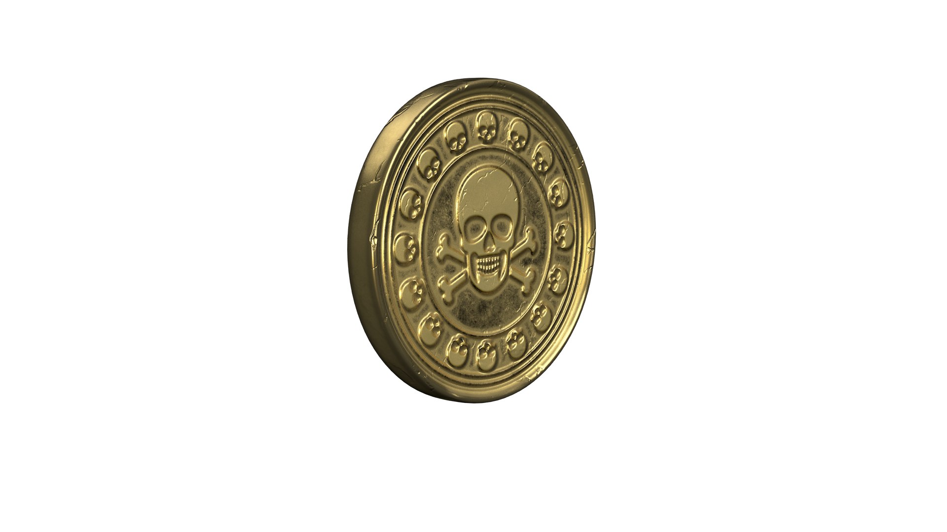 3D Pirate Coin 3D Model - TurboSquid 2116429