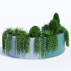 modular planters 2 3D model