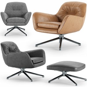 3D minotti jensen armchair model