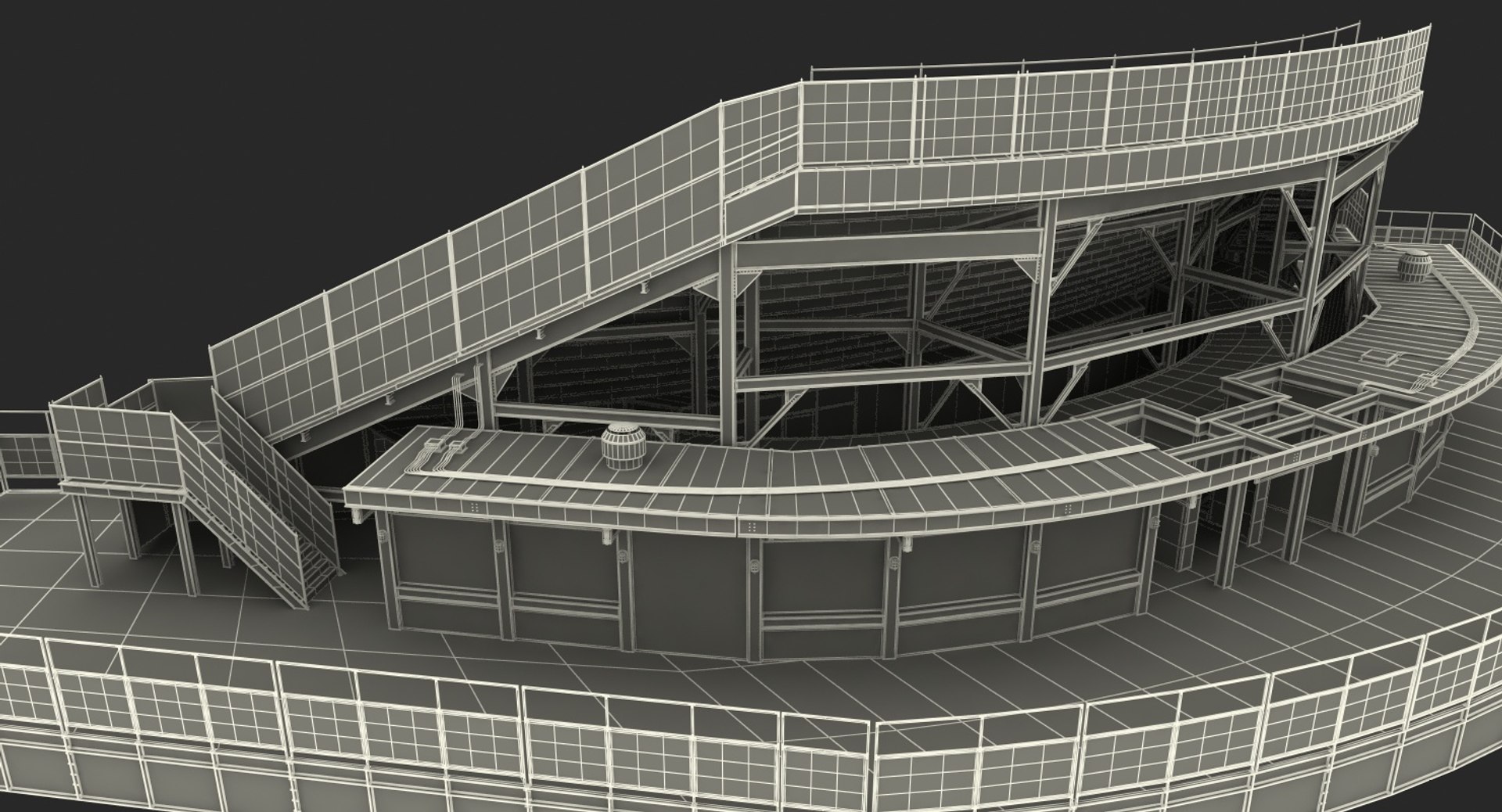 Stadium Seating Tribunes Collection 3D Model - TurboSquid 2198774