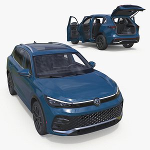2024 Volkswagen Tiguan R-Line Turquoise Rigged model