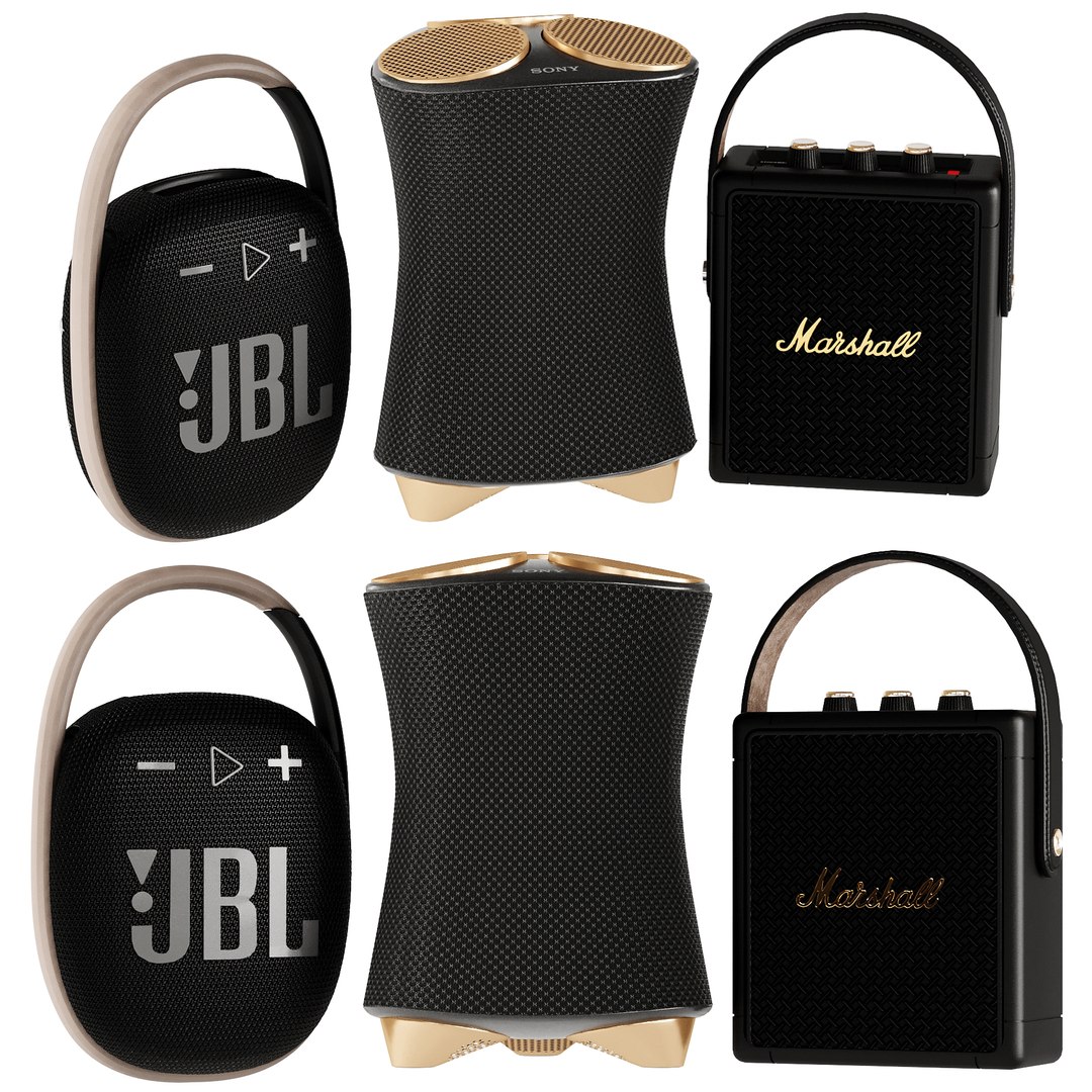 3D Wifi Speaker Set Model TurboSquid 2160153