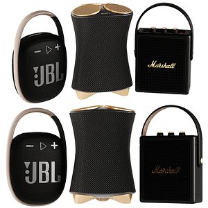 3D Wifi Speaker Set model