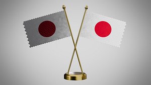 3D Table  Flag  of Japan model