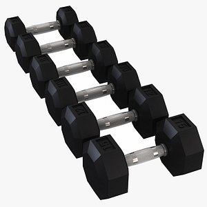 GYM Dumbbell Set 02 3D model