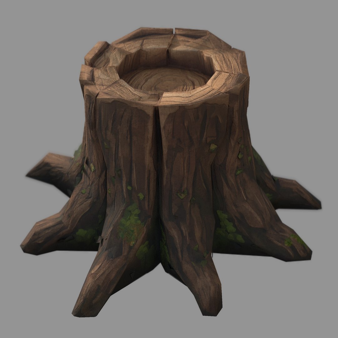 Stylized Tree Stump 3D model https://p.turbosquid.com/ts-thumb/ic/Lq2VYC/5o/_r1_/jpg/1793303303/1920x1080/fit_q87/2fc8f9628710ec9b5814c85ac35cdbaff041093e/_r1_.jpg