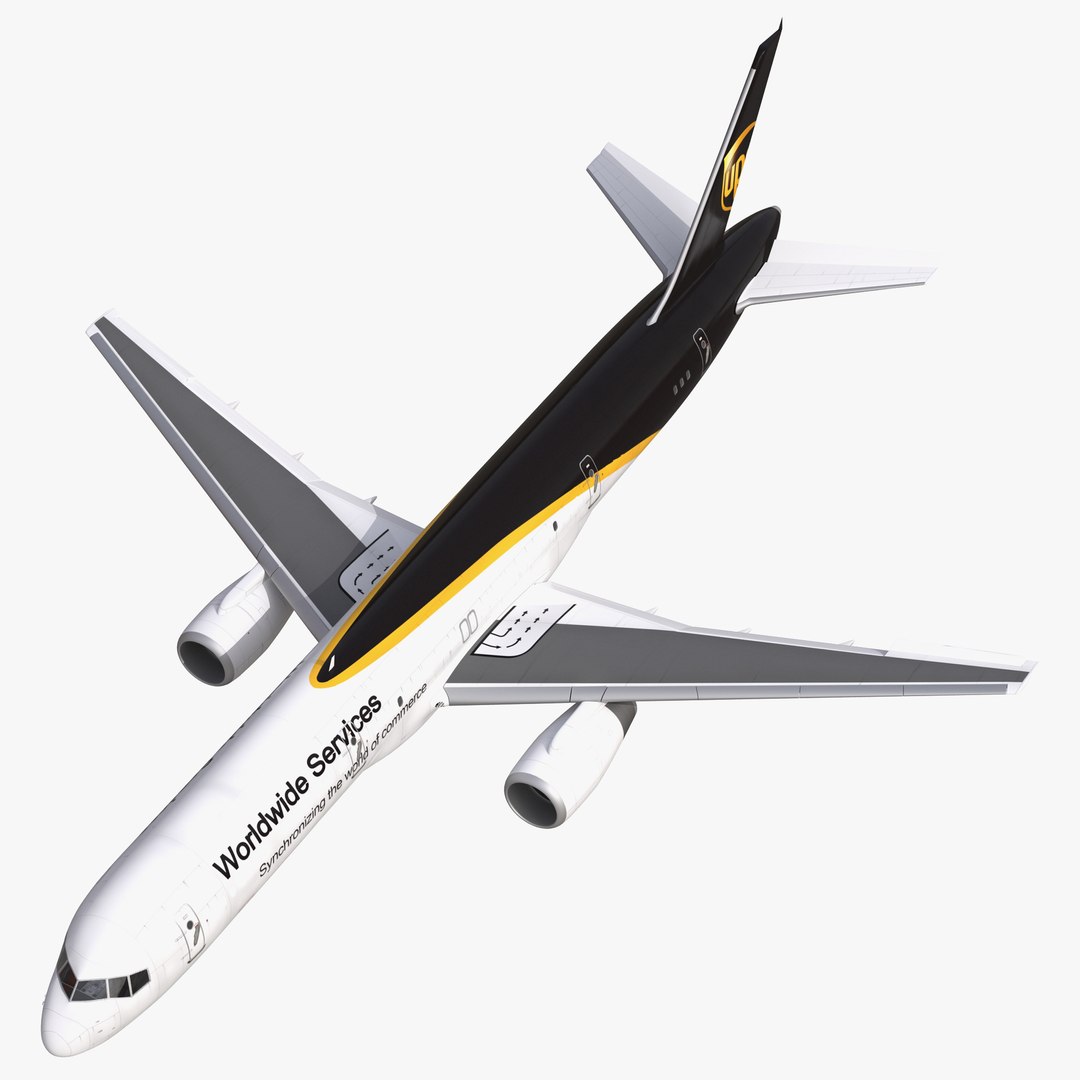 Boeing 757-200F UPS Airlines Rigged 3D Model 3D model preview