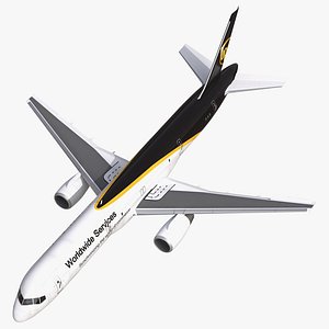 Boeing 757-200F UPS Airlines Rigged 3D Model
