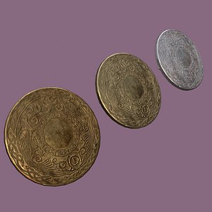 3D model medieval lapel pin design