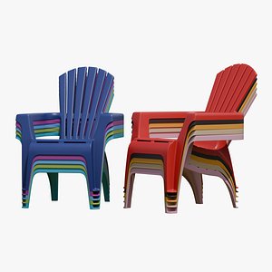 Stackable Plastic Chairs Set