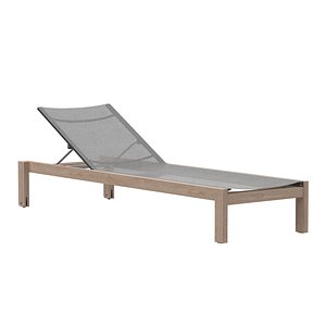 AEGEAN TEAK  MESH STACKING CHAISE 3D model