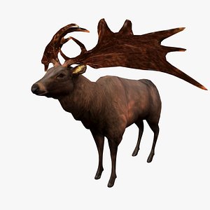 Megaloceros Low poly Animated