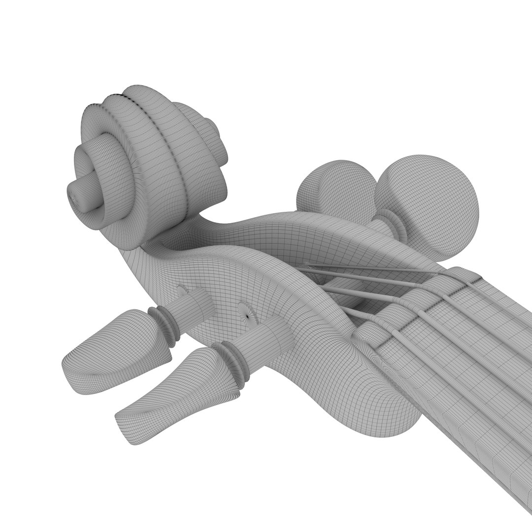 3d Model Of Violin
