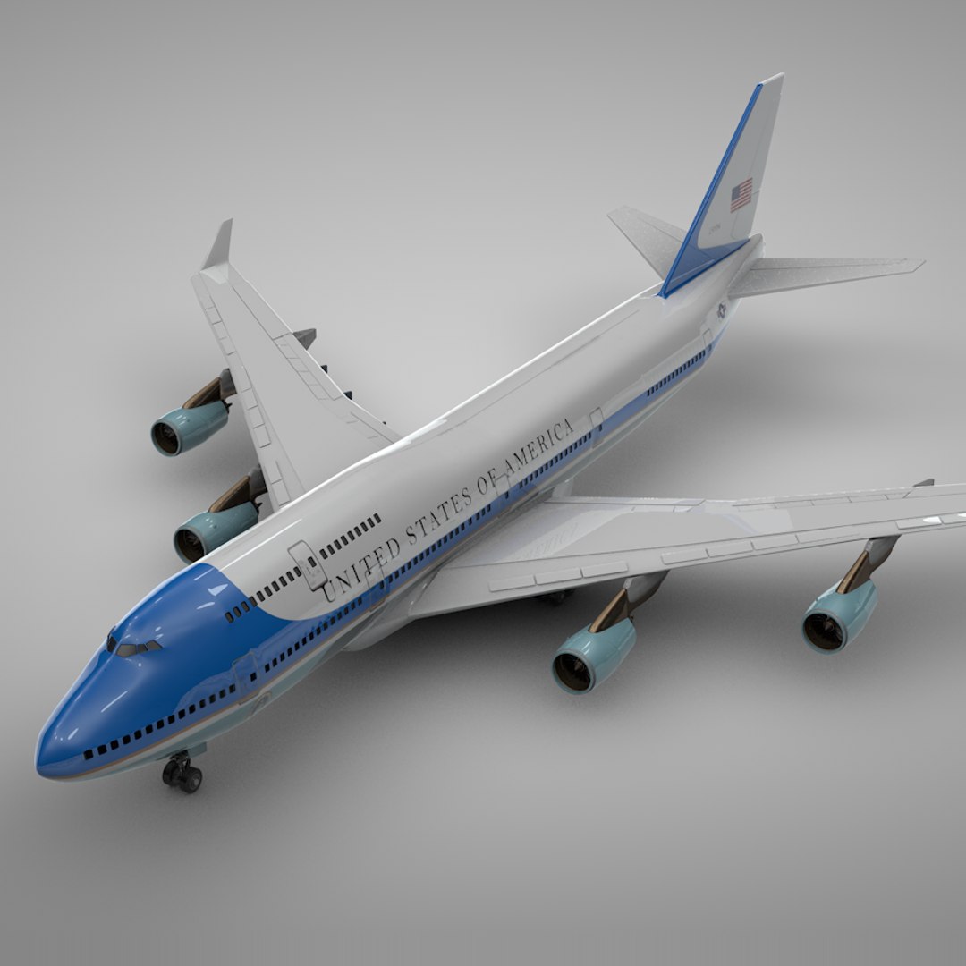 Boeing 747-400 Air Force 3D Model - TurboSquid 1402487