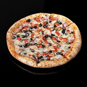 3D vegetarian pizza 35