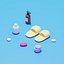 Articles de salle de bain stylisés FREEBIE gratuit Modèle 3D low-poly gratuit
