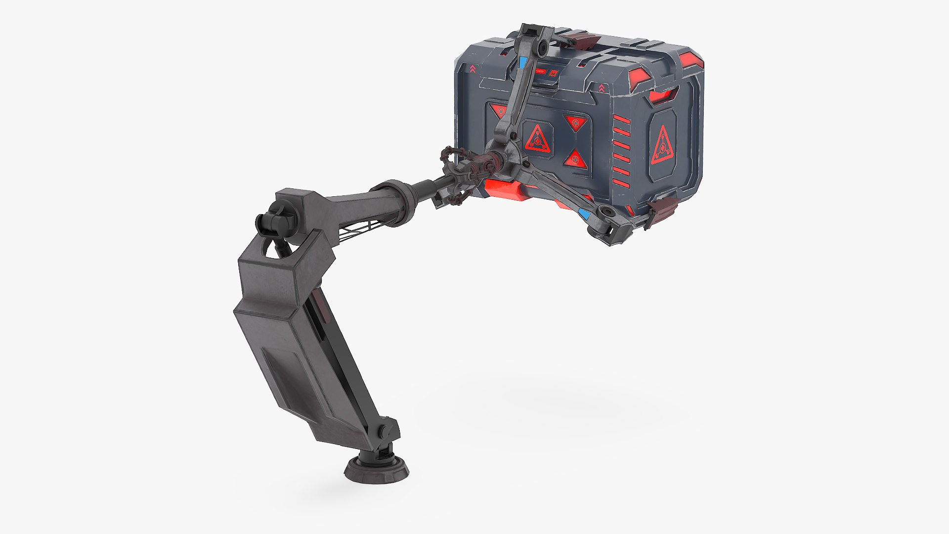 Sci-Fi Robotic Arm with Cargo Container 3D model preview