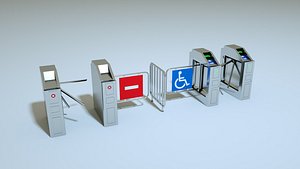 3D model turnstiles