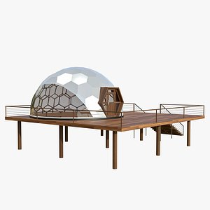 3D Geodesic Dome Structure Dome V4 model