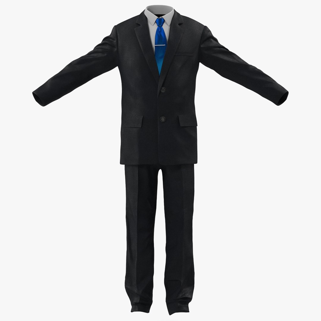 Casual Mens Suit 3D Model 3D model preview