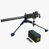 M1919 Browning Gun PBR Unity UE Arnold V-Ray Textures Included