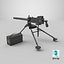 M1919 Browning Gun PBR Unity UE Arnold V-Ray-Texturen enthalten
