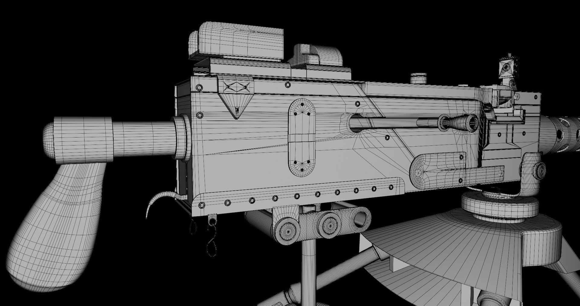 M1919 Browning Gun PBR Unity UE Arnold V-Ray Textures Included 3D model https://p.turbosquid.com/ts-thumb/id/2bKx7z/qh/wireframe4/jpg/1650731694/1920x1080/fit_q87/37f68bf2677244fca28fcfc286a6caea9c30c2f6/wireframe4.jpg