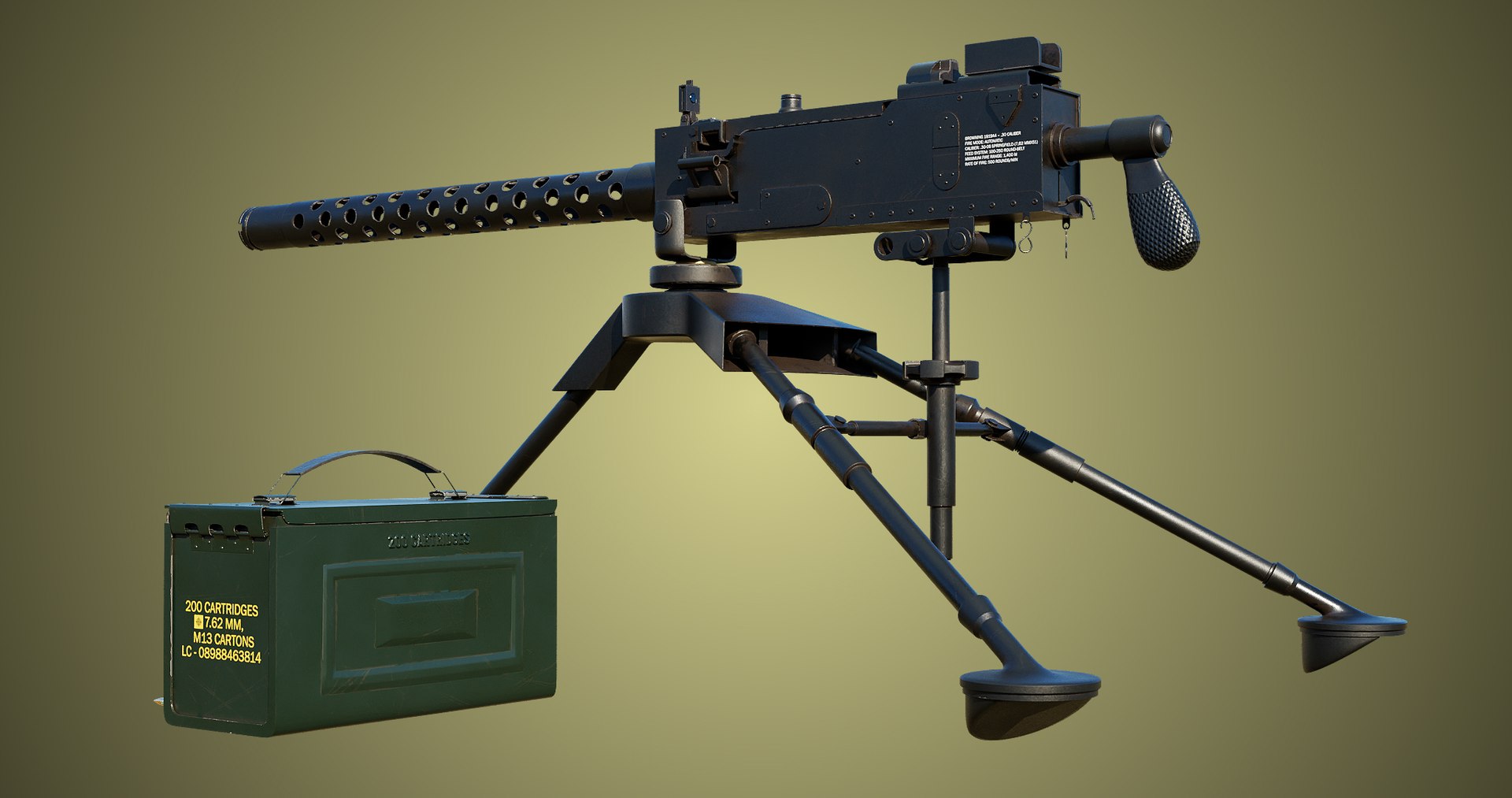 M1919 Browning Gun PBR Unity UE Arnold V-Ray Textures Included 3D model https://p.turbosquid.com/ts-thumb/id/2bKx7z/xD/gun03_0036/jpg/1650689966/1920x1080/fit_q87/abf8c2fa830664898f951bc71ffa91101a27fe73/gun03_0036.jpg