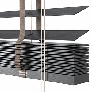 3D Wooden blinds Set 19 model