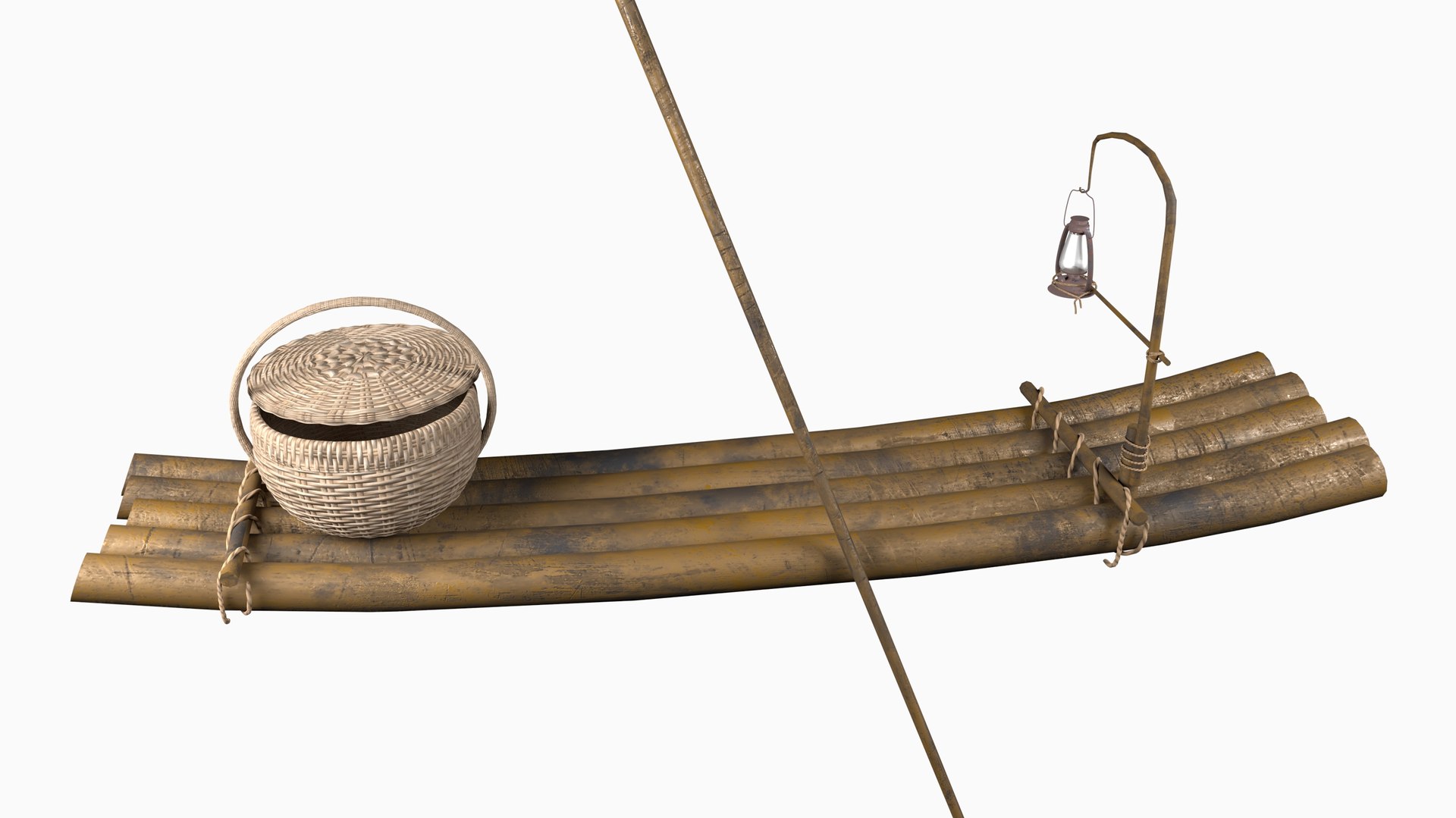 3D Fishing Raft Boat Model - TurboSquid 1488753