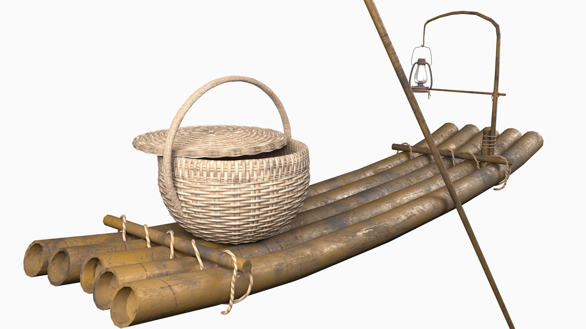 3D Fishing Raft Boat Model - TurboSquid 1488753