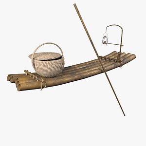 3D fishing raft boat model