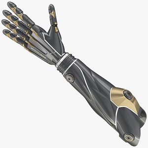 Futuristic Prosthetic Arm Black