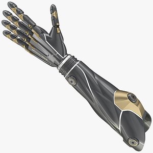 Futuristic Prosthetic Arm Black
