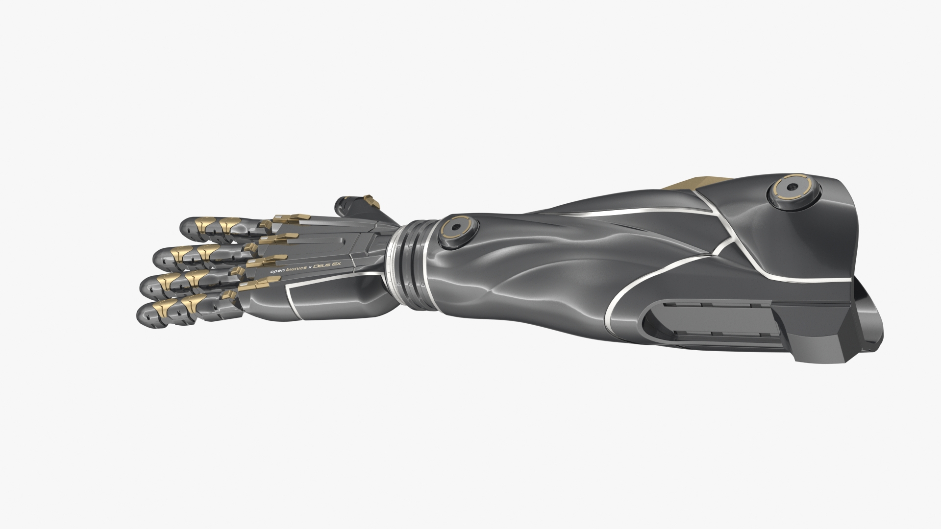 3D Model Futuristic Prosthetic Arm Black - TurboSquid 2132288