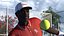 Black Elderly Man Playing Tennis 3D