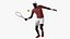 Black Elderly Man Playing Tennis 3D