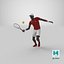 Black Elderly Man Playing Tennis 3D