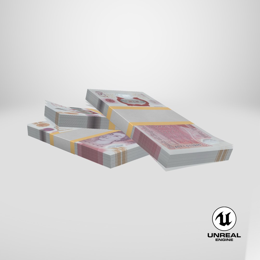 3D 50 Pounds Banknotes in Three Packs model https://p.turbosquid.com/ts-thumb/id/Keb1CH/Ke/stemcell_unreal_render/png/1715244459/1920x1080/fit_q87/8a6304efc95d4dd63b3c9dfc3e887ae56762895a/stemcell_unreal_render.jpg