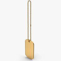 Gold Hanging Dogtag